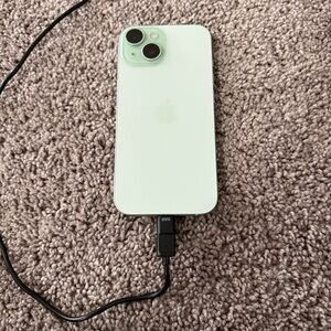 Apple iPhone  in Light Green with Cable